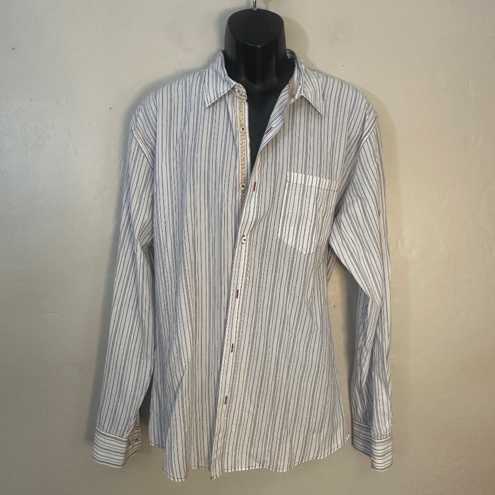 Arnold Zimberg Contrast Long Sleeve Shirt Large Gently worn 100% cotton